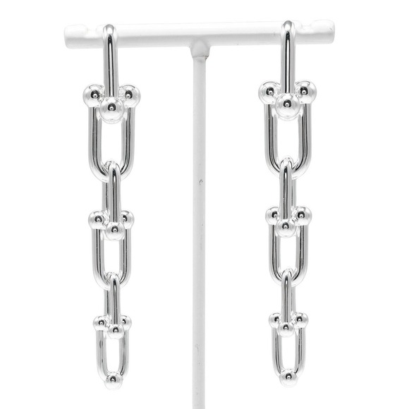 TIFFANY Silver Earrings - Picture 1 of 8